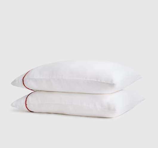 European Linen Piped Pillowcase Set, King