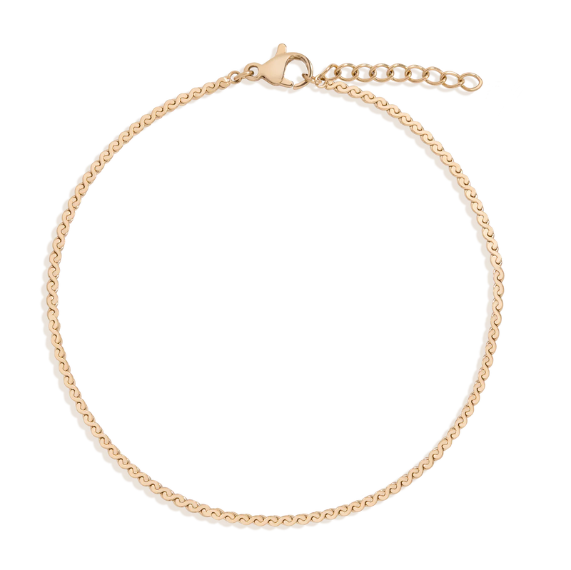 Wave Chain Anklet