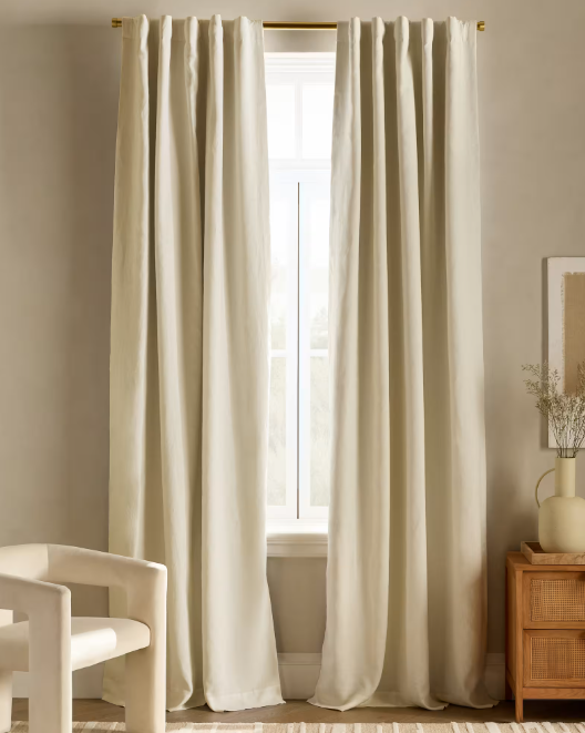 European Linen Room Darkening Curtain