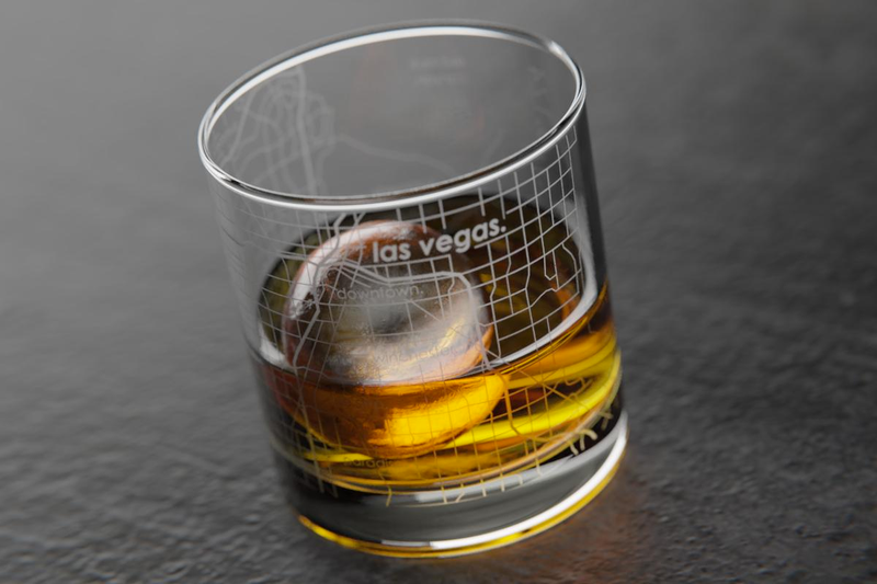 Home Town Maps Rocks Glass, 2 Pack