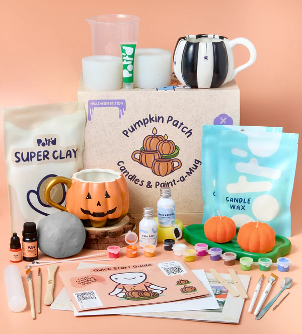 Pumpkin Patch: Candles & Paint-A-Mug Kit