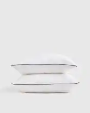 European Linen Piped Sham Set, Standard