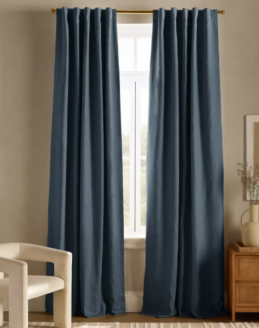 European Linen Room Darkening Curtain