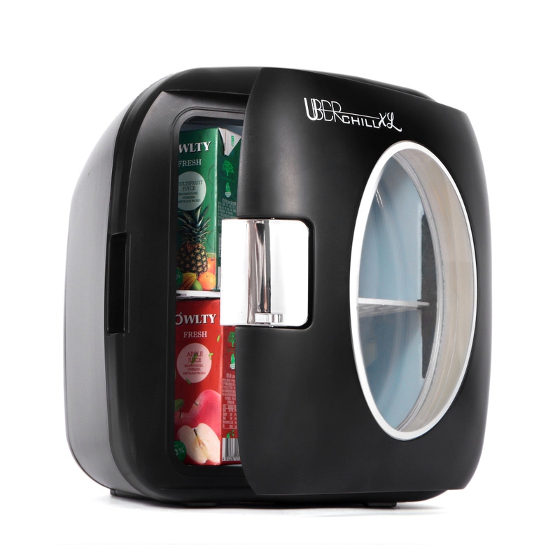 Uber Chill XL 12 Can Mini Fridge | Black