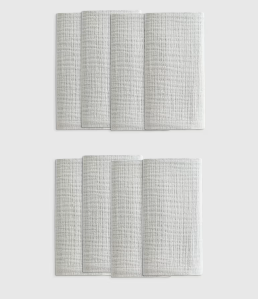 Organic Airy Gauze Napkins, Set of 8