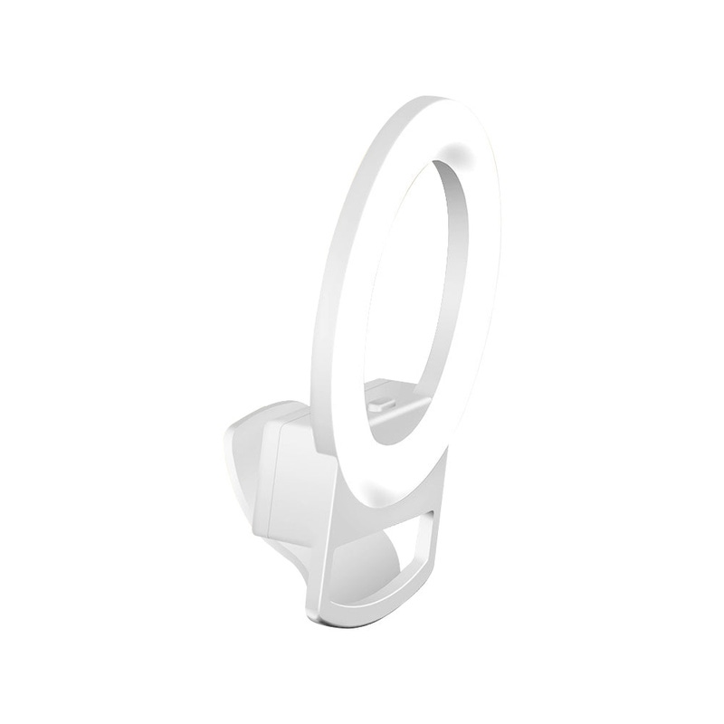 Clip-on Mini Phone Selfie Ring Light | Cream White
