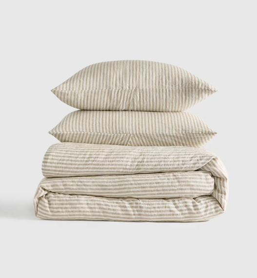 European Linen Duvet Cover Set, Queen