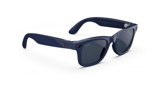 Shiny Cosmic Blue Frame, Clear to Sapphire Transition Lens, Size 53 Frame