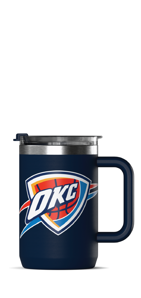 NBA 18oz Insulated Coffee Mug with Handle & Flip Lid