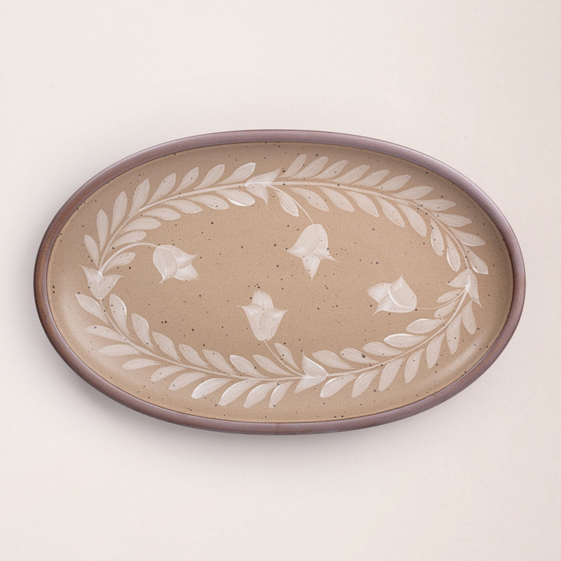 Hand Painted Large Oval Platter