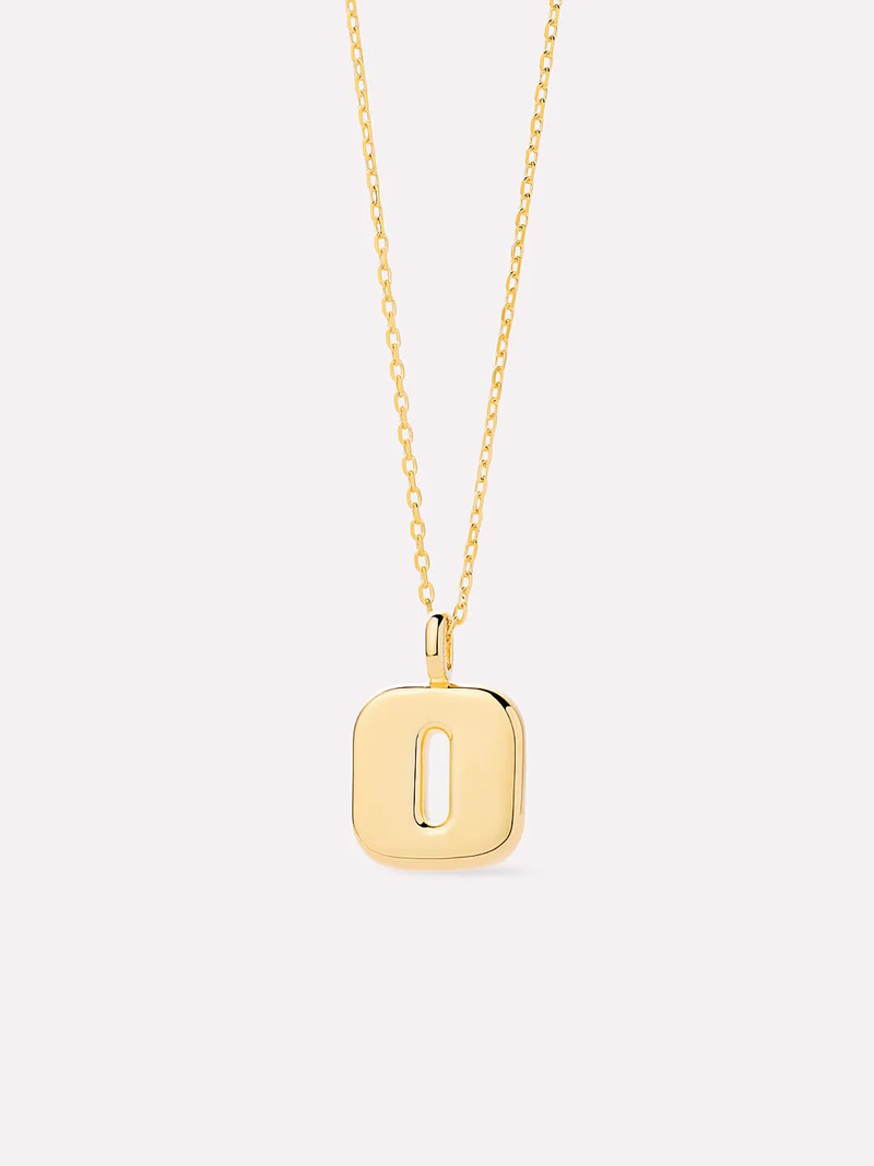Sterling Silver Bubble Letter Necklace