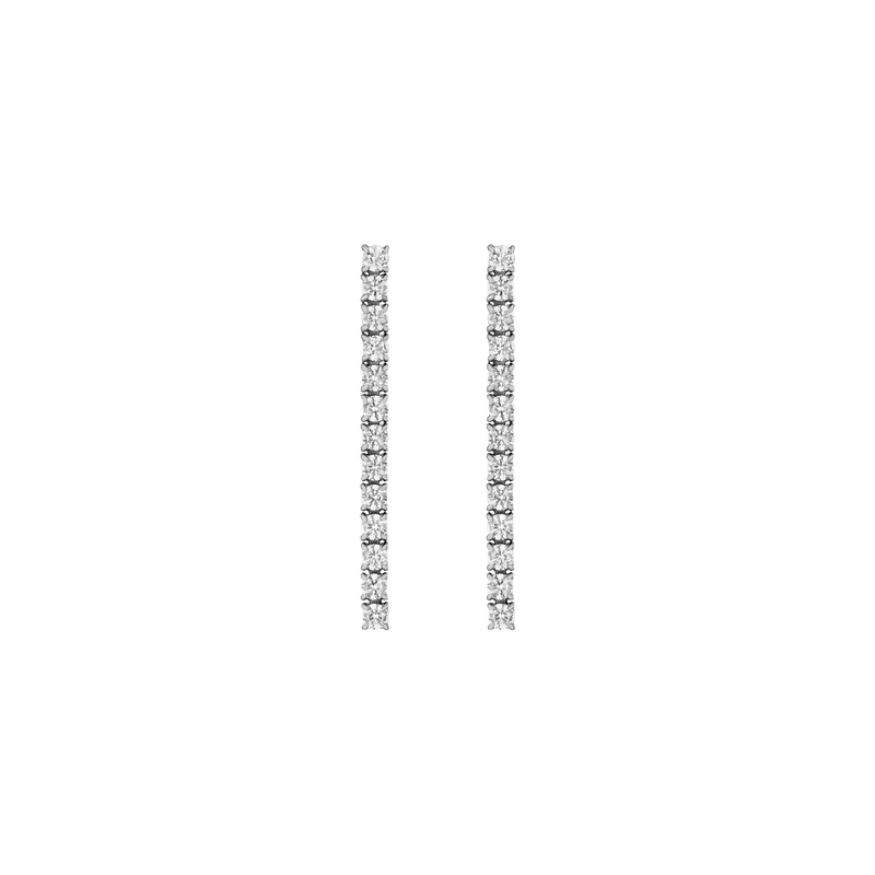 Unbreakable Lab Grown White Sapphire Tennis Earrings