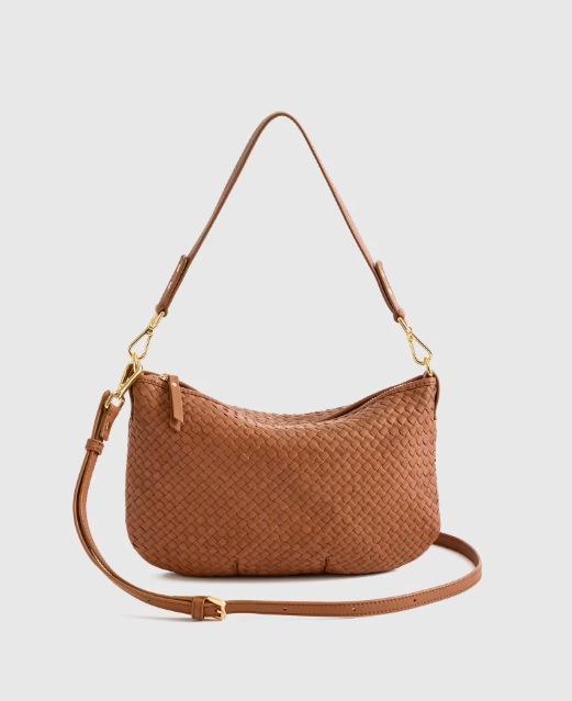 Small Italian Handwoven Leather Mini Shoulder Bag
