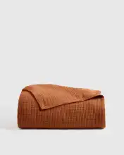 Organic Ribbed Cotton Coverlet, Queen