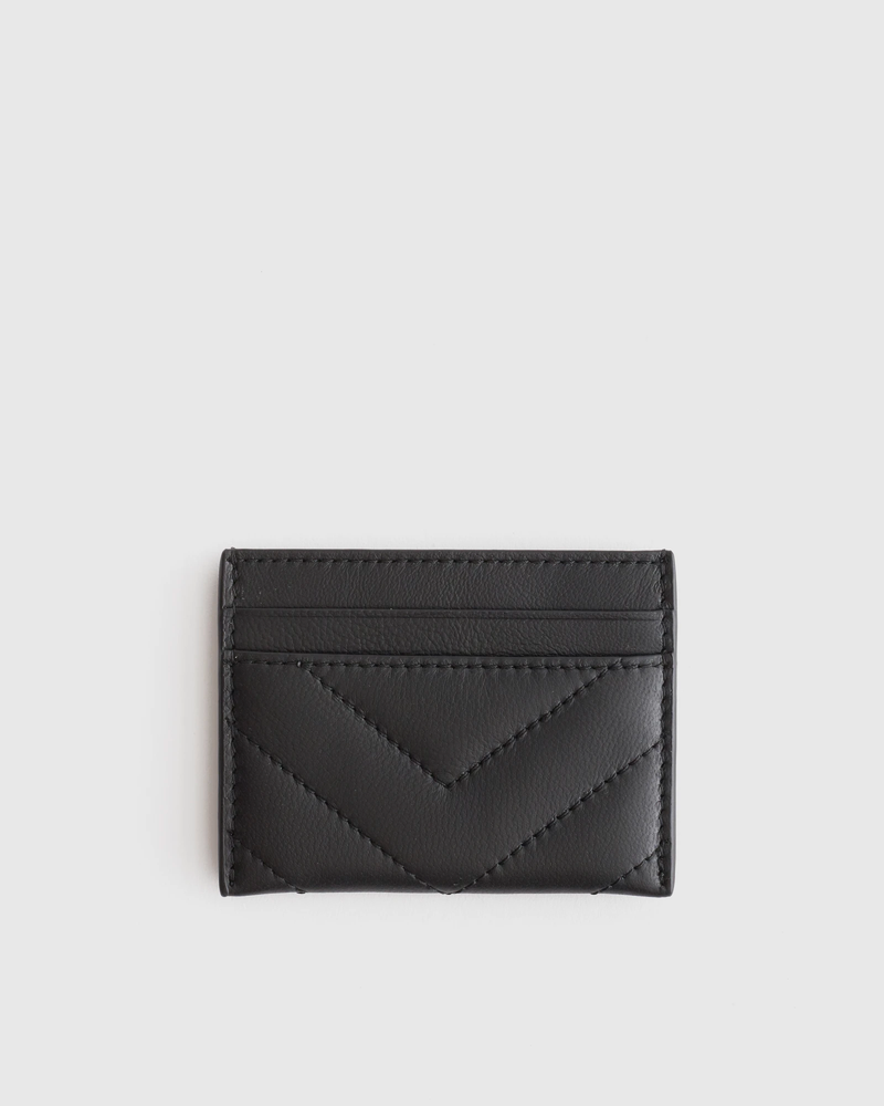 Italian Leather Quilted Card Case