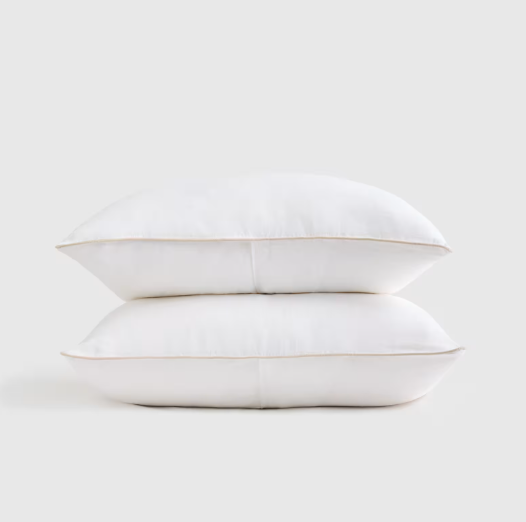 European Linen Piped Sham Set, Standard