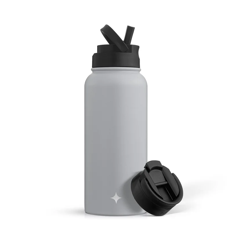32oz Vacuum Insulated Water Bottle with Flip Lid & Sport Straw