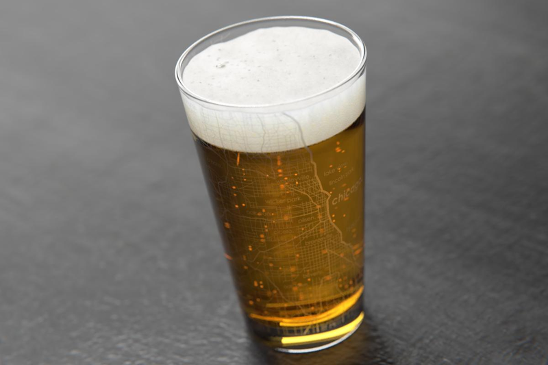 Home Town Maps Pint Glass