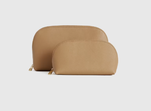 Italian Leather Pouch Tech and Travel Kit