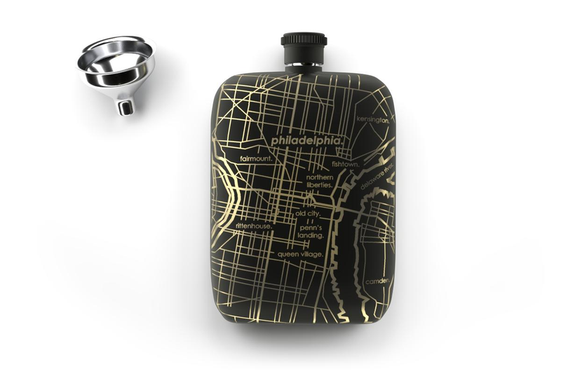 Home Town Maps Pocket Flask