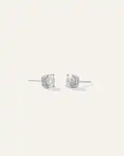 14K Gold Lab Grown 2 Carat Diamond Solitaire Studs