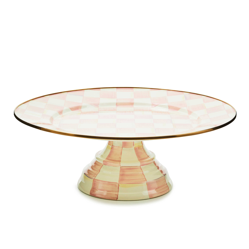 Large Enamel Pedestal Platter