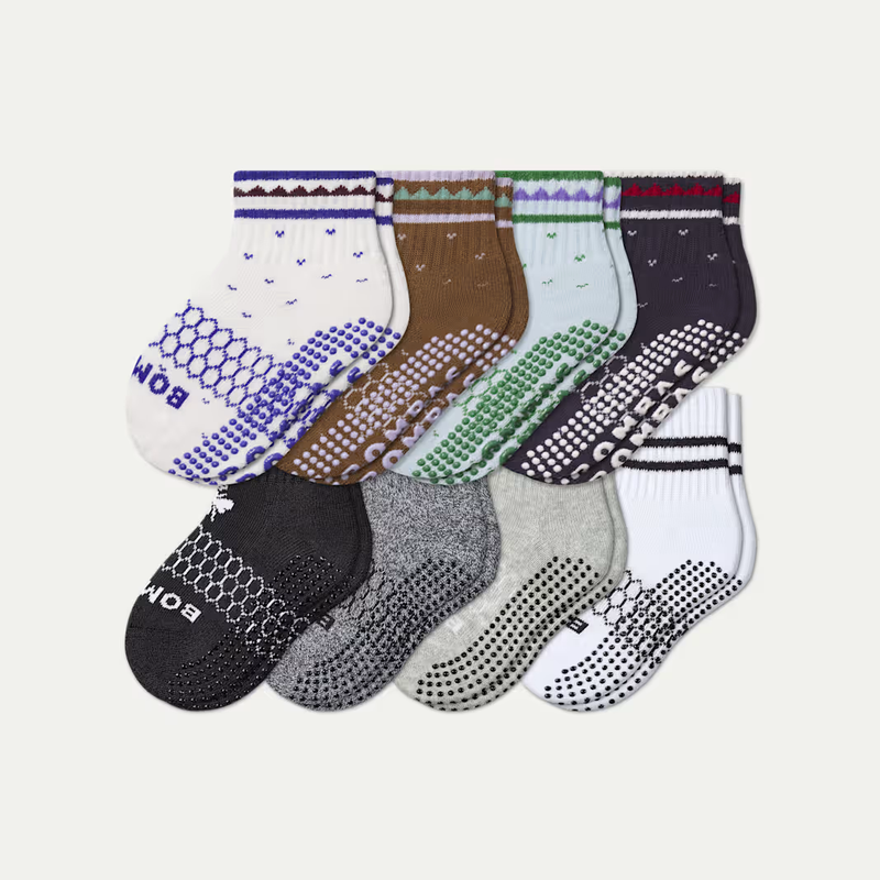 Toddler Gripper Calf Sock 8-Pack