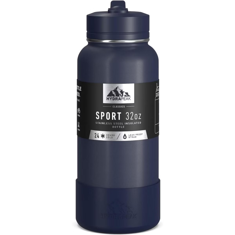 Hydrapeak 32oz Sport Insulated Water Bottle with Straw & Chug Lid