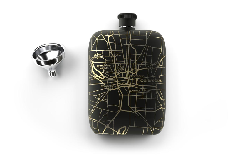 Home Town Maps Pocket Flask