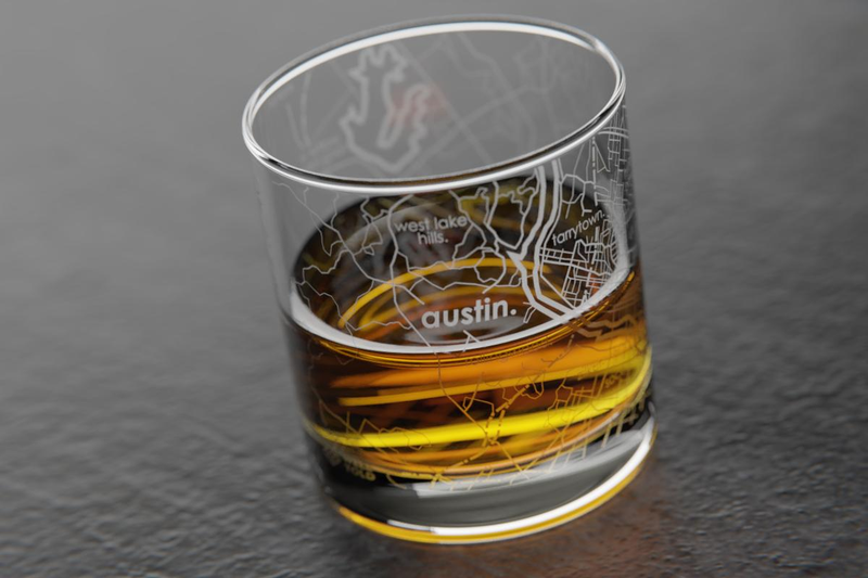 Home Town Maps Rocks Glass