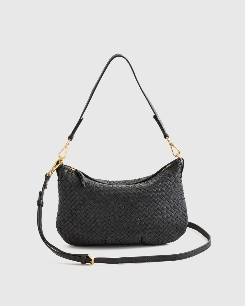 Small Italian Handwoven Leather Mini Shoulder Bag