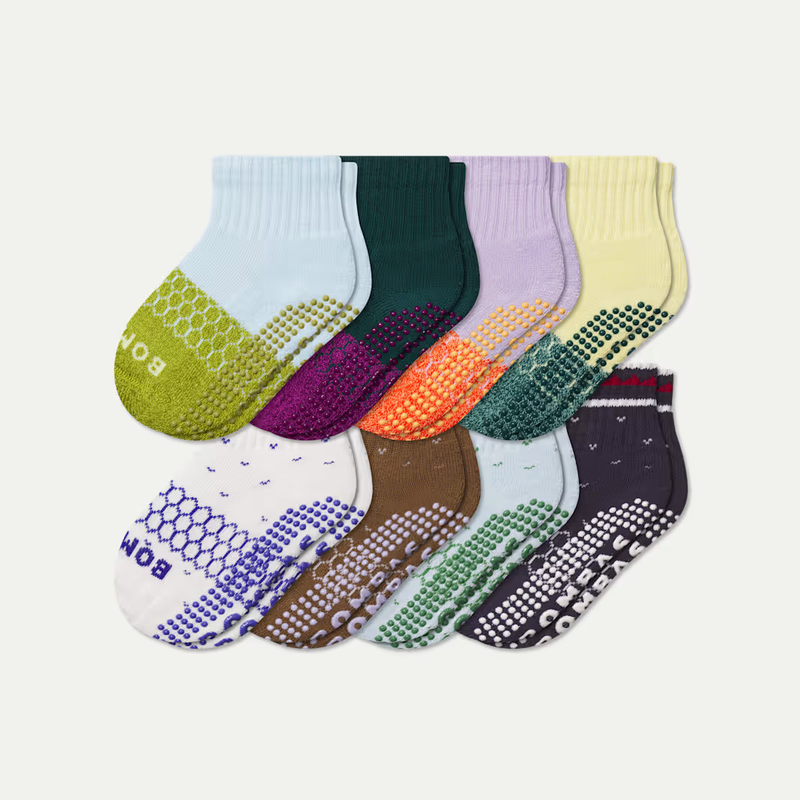 Toddler Gripper Calf Sock 8-Pack